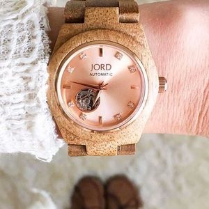 JORD Rose Gold Wooden Watch (with box!)